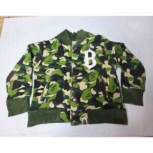 BAPE Milo Camo Sz001 Kids Bomer Snap Buttondown Jacket. WellLoved. Designer Rare